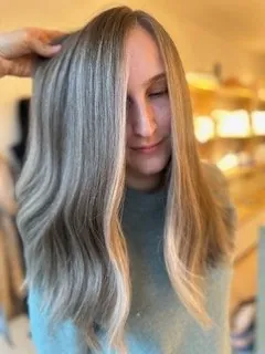 Ash blond balayage